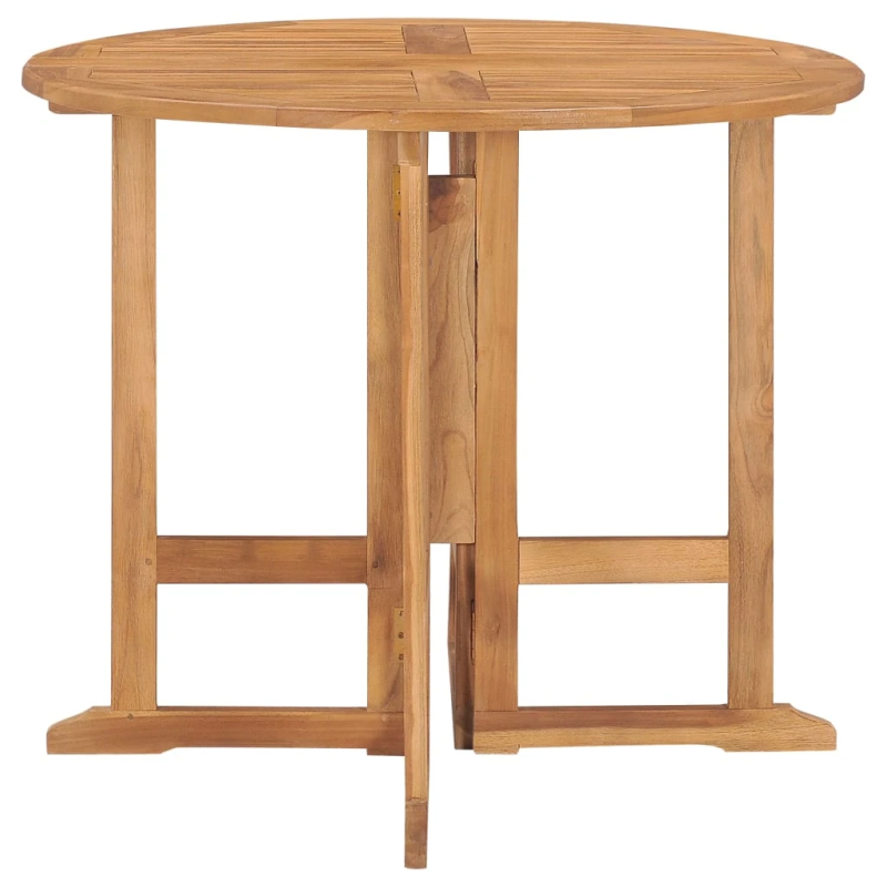 vidaXL 5-daļīgs dārza mēbeļu komplekts, saliekams, masīvs tīkkoks