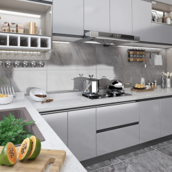 vidaXL mēbeļu līmplēve, spīdīga sudraba krāsa, 500x90 cm, PVC