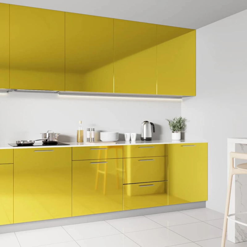 vidaXL mēbeļu līmplēve, spīdīga zelta krāsa, 500x90 cm, PVC