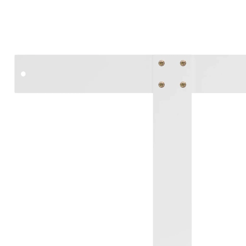 vidaXL palešu dīvāna atzveltne, 110 cm, balta, dzelzs