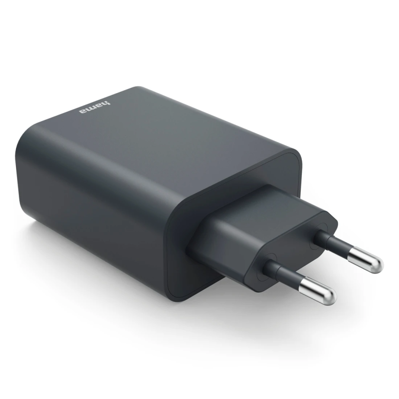 Hama 08644500 65W PD Wall Charger 2x USB-C USB-A Fast Charging ECOSENTIAL