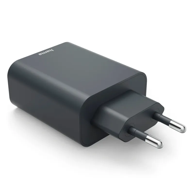 Hama 08644500 65W PD Wall Charger 2x USB-C USB-A Fast Charging ECOSENTIAL