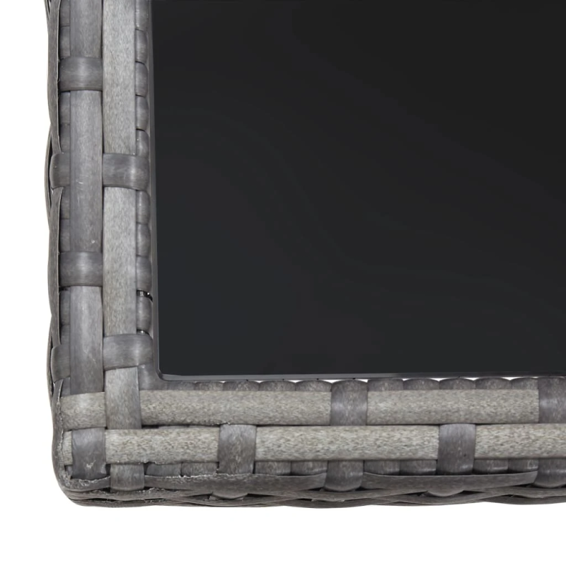 vidaXL 3-daļīgs dārza mēbeļu komplekts, pelēka PE rotangpalma