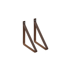 Ādas plaukta kronšt.2g 79x30x18cm brūni