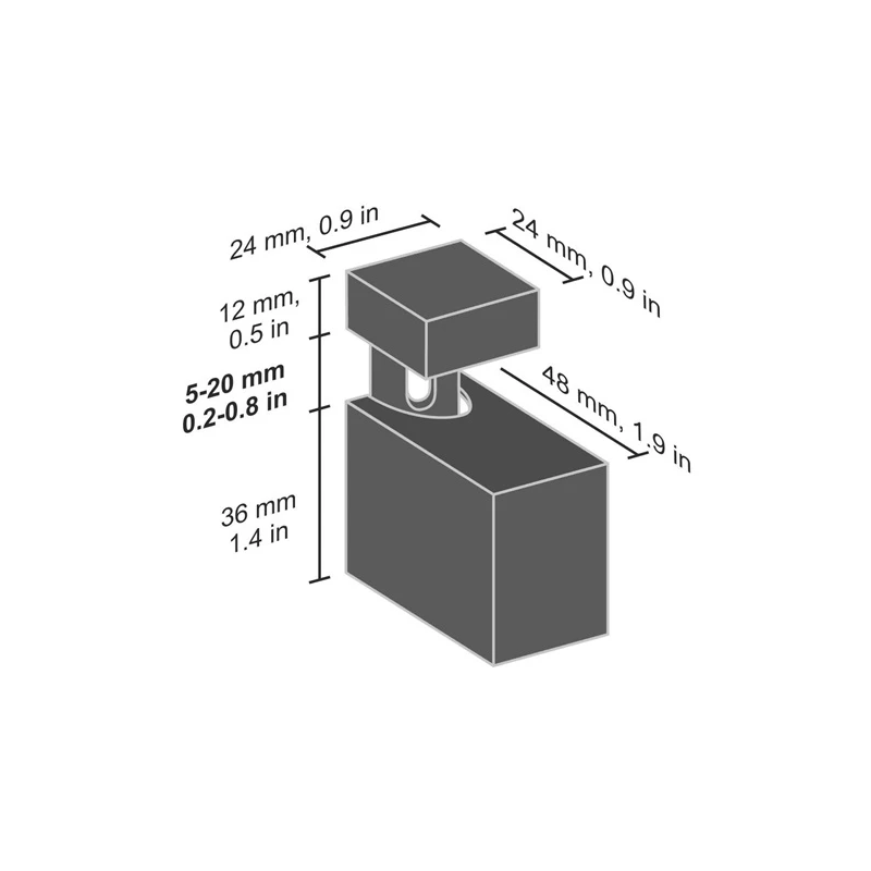 Plaukta kronšteini cuadro 2g antrac.kv.