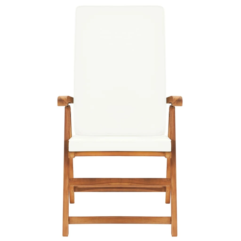 vidaXL 7-daļīgs dārza mēbeļu komplekts ar matračiem, masīvs tīkkoks