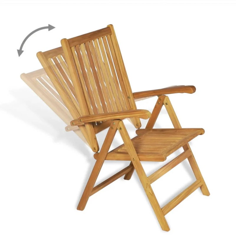 vidaXL 9-daļīgs dārza mēbeļu komplekts, masīvs tīkkoks