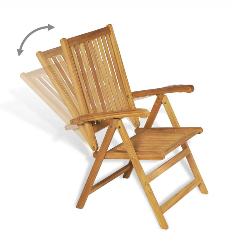 vidaXL 7-daļīgs dārza mēbeļu komplekts, masīvs tīkkoks