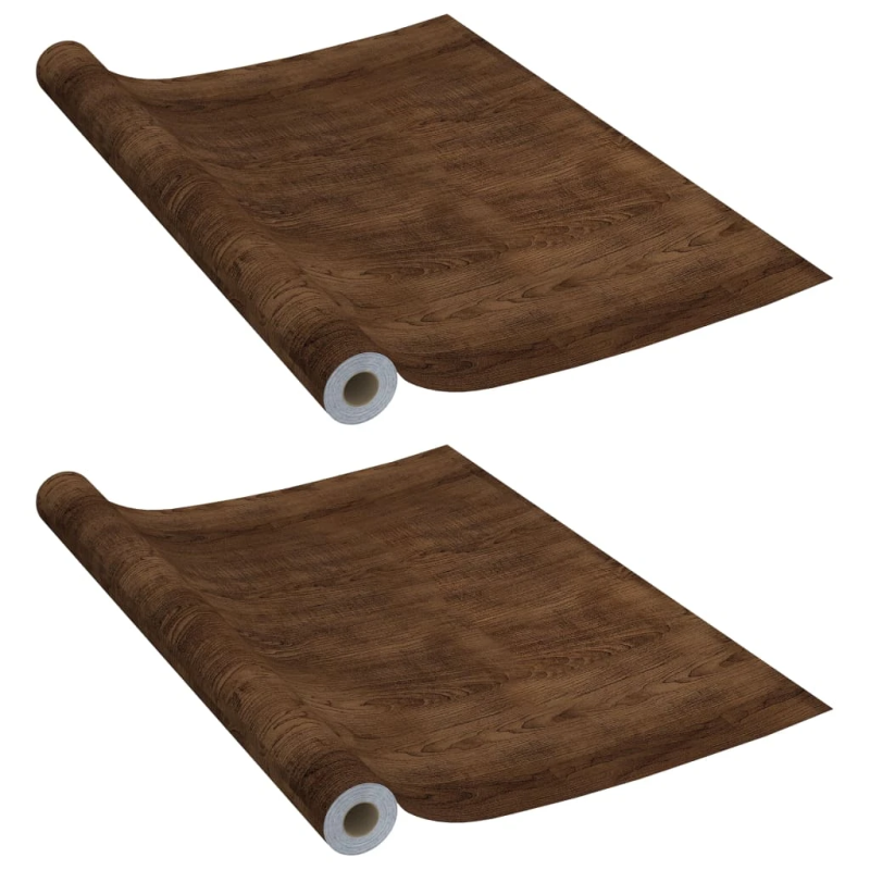 vidaXL mēbeļu līmplēves, 2 gab., tumša ozolkoka krāsā, 500x90 cm, PVC