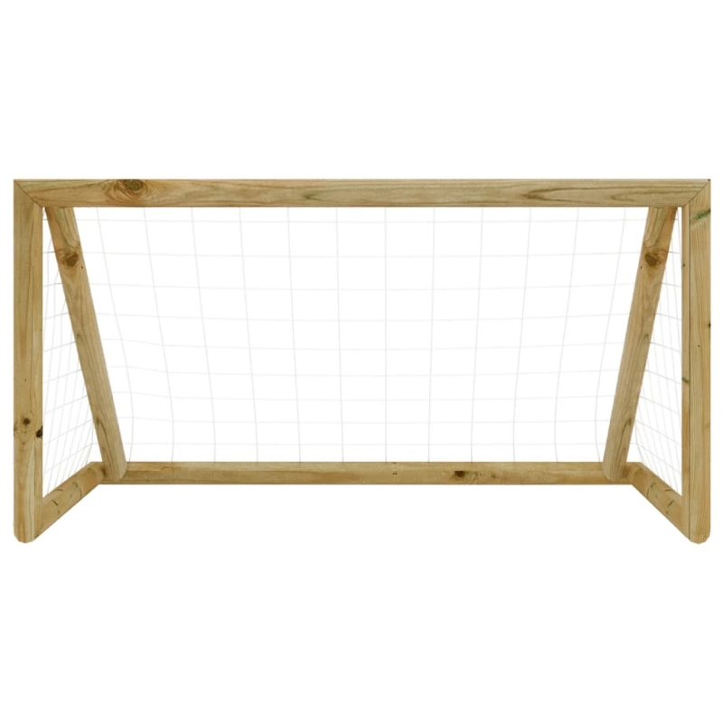 vidaXL futbola vārti ar tīklu, 160x80x100 cm, impregnēts priedes koks