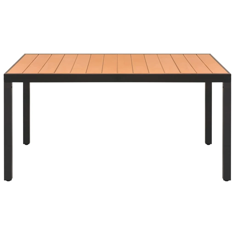 vidaXL 7-daļīgs dārza mēbeļu komplekts, melns ar brūnu