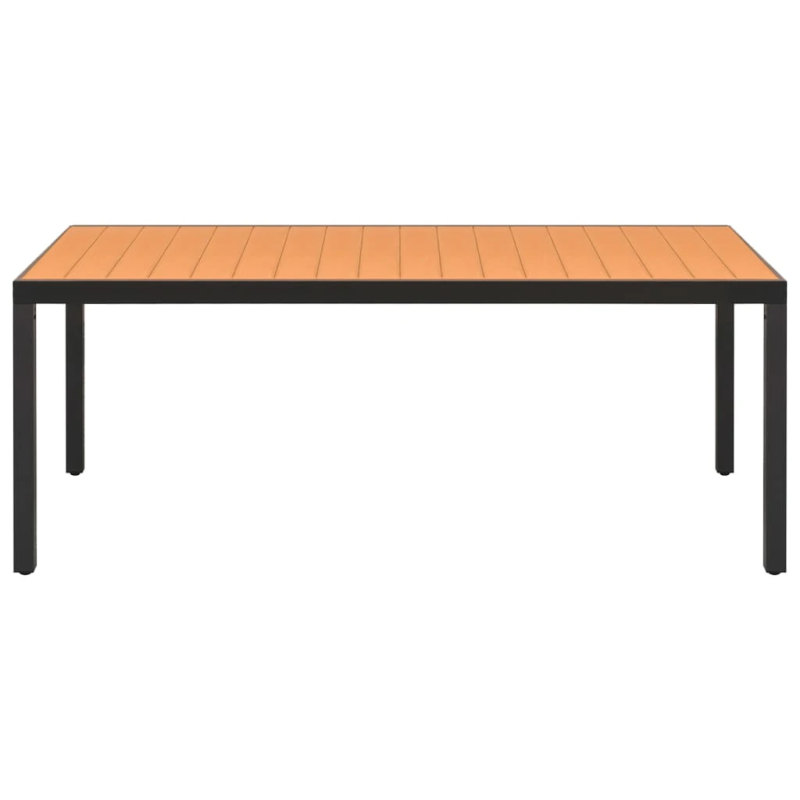 vidaXL 7-daļīgs dārza mēbeļu komplekts, melns ar brūnu