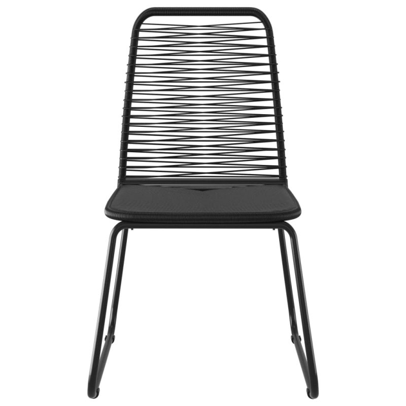 vidaXL 3-daļīgs dārza mēbeļu komplekts, PVC rotangpalma, melns