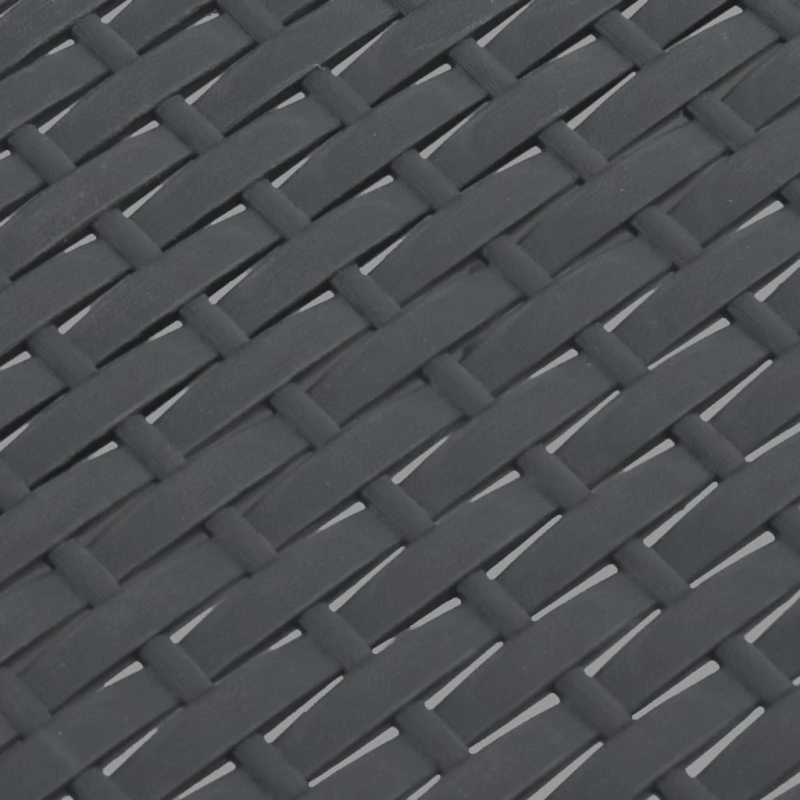 vidaXL dārza galds, 58x58x41 cm, antracītpelēks, PP rotangpalma