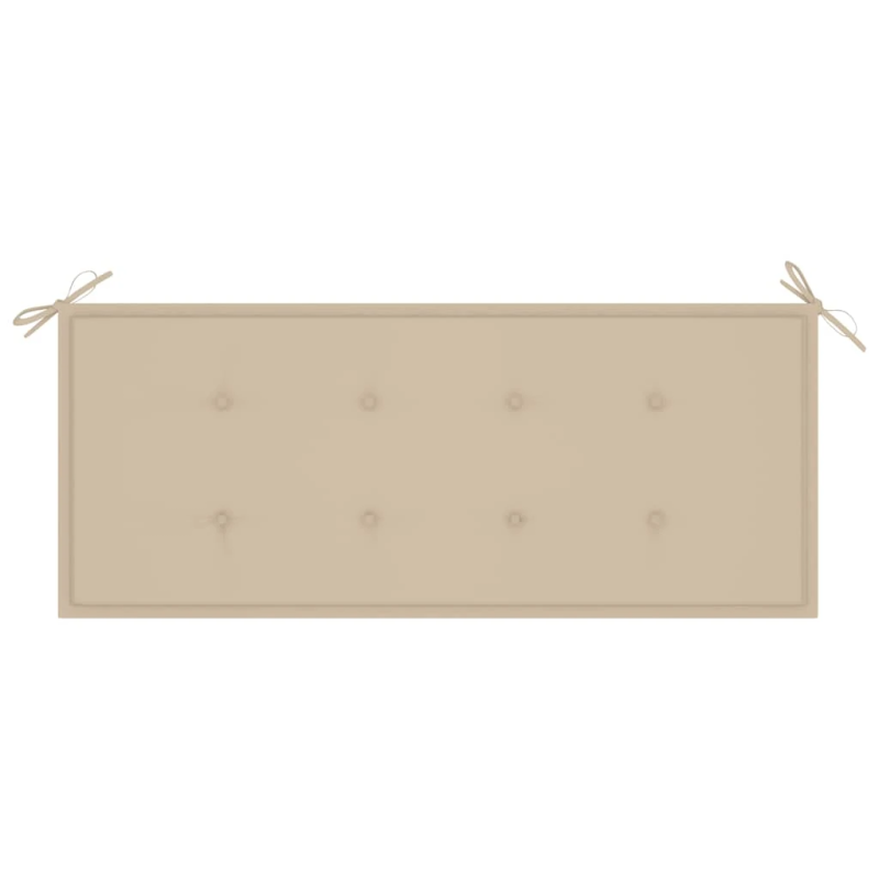 vidaXL divvietīgs dārza sols ar matraci, 120 cm, eikalipta masīvkoks