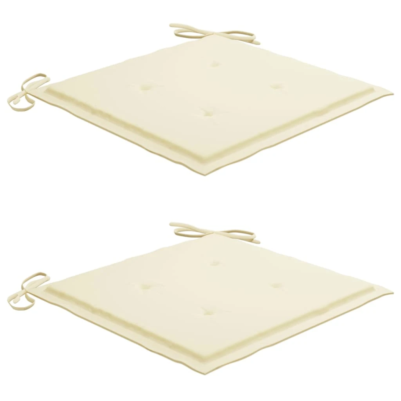 vidaXL dārza krēsli ar matračiem, 2 gab., akācijas masīvkoks