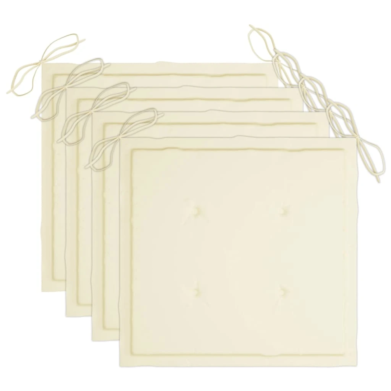 vidaXL dārza krēsli ar matračiem, 4 gab., akācijas masīvkoks, pelēki