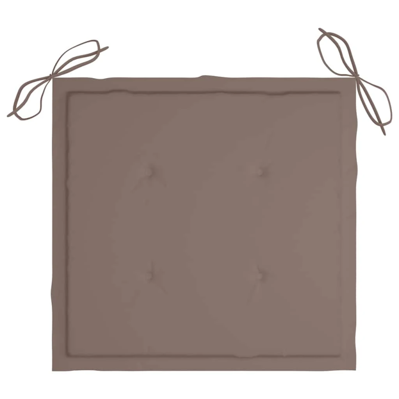 vidaXL dārza krēsli ar matračiem un galdiņu, akācijas masīvkoks