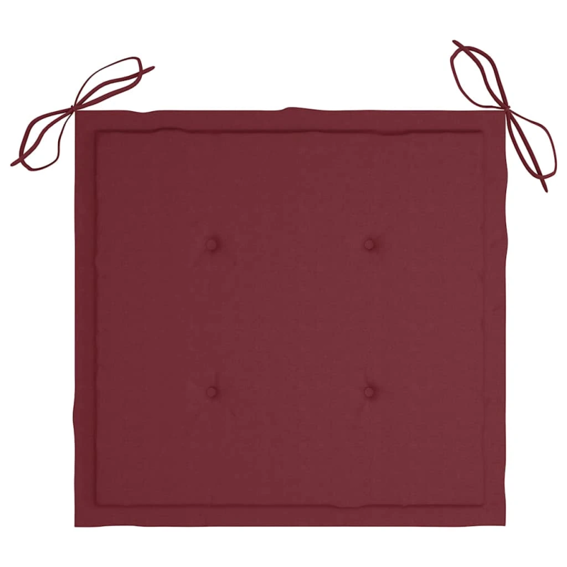 vidaXL dārza krēsli ar matračiem un galdiņu, akācijas masīvkoks