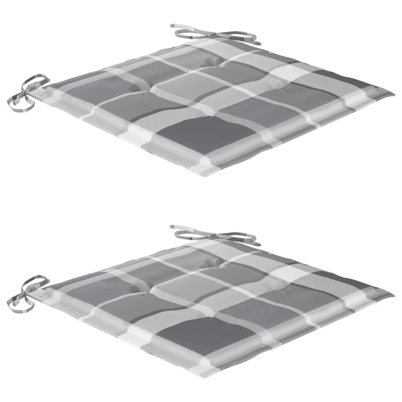 vidaXL dārza krēsli ar matračiem un galdiņu, akācijas masīvkoks