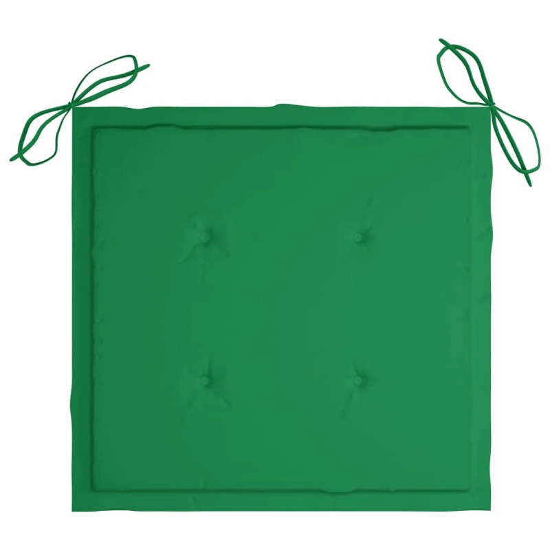 vidaXL dārza krēsli ar matračiem un galdiņu, akācijas masīvkoks