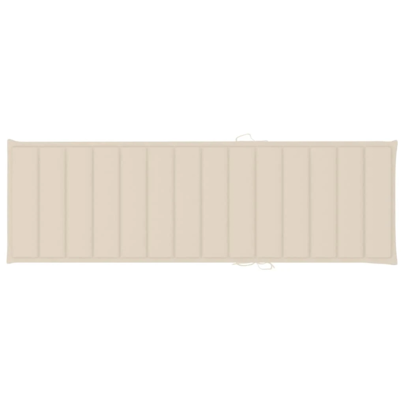 vidaXL dārza sauļošanās zvilnis ar matraci, akācijas masīvkoks