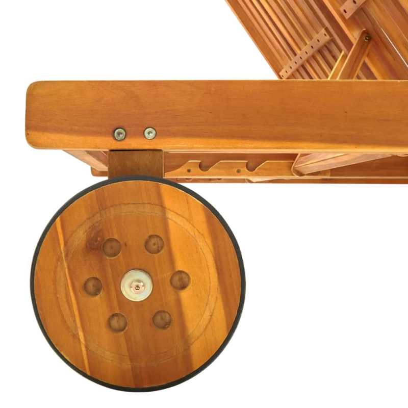 vidaXL divvietīgs sauļošanās zvilnis ar matračiem, akācijas masīvkoks