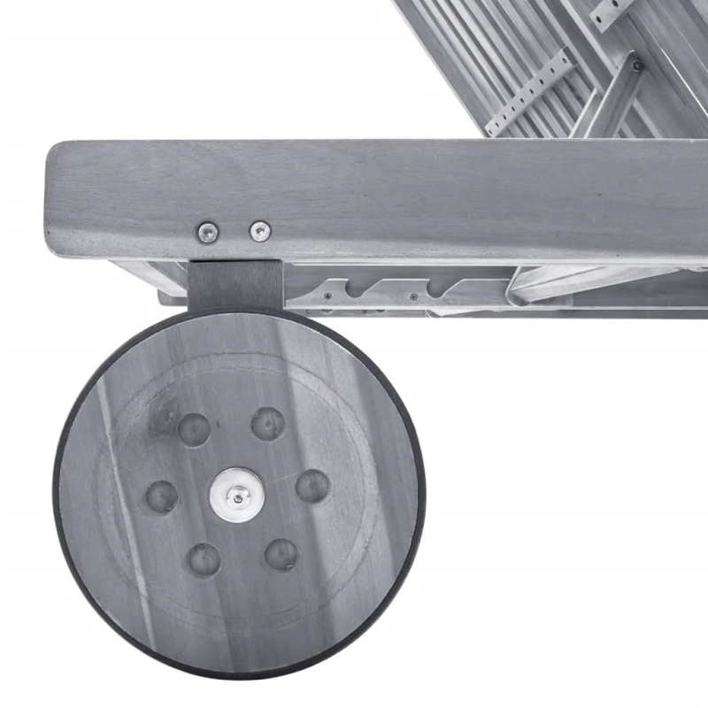 vidaXL divvietīgs sauļošanās zvilnis ar matračiem, akācijas masīvkoks