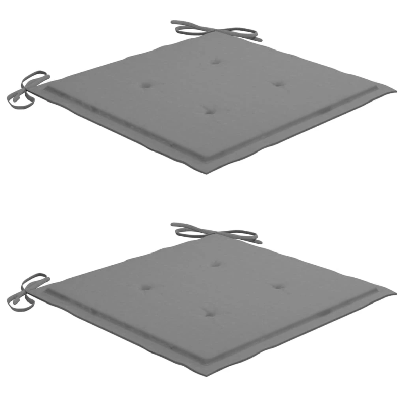 vidaXL dārza krēsli ar matračiem, 2 gab., akācijas masīvkoks, tērauds