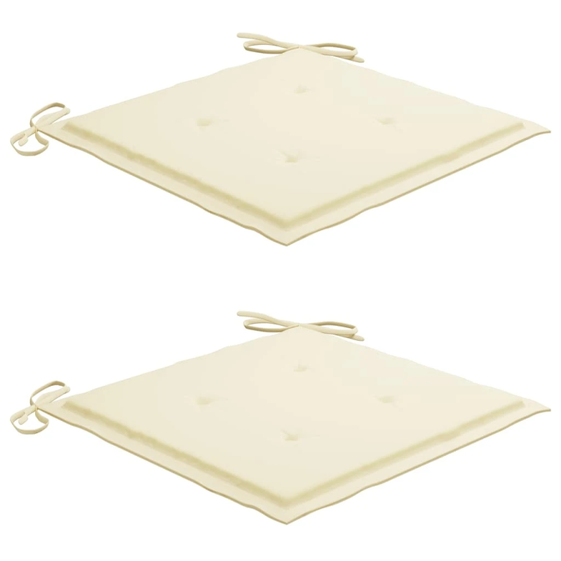 vidaXL dārza krēsli ar matračiem, 2 gab., akācijas masīvkoks, tērauds