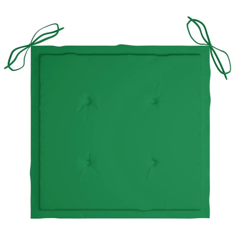 vidaXL dārza krēsli ar matračiem, 2 gab., masīvs tīkkoks, tērauds