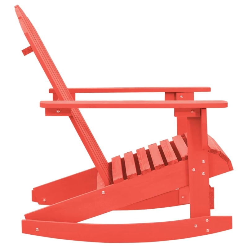vidaXL dārza šūpuļkrēsls, egles masīvkoks, sarkans