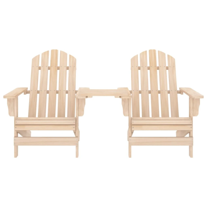 vidaXL dārza krēsli ar galdiņu, egles masīvkoks