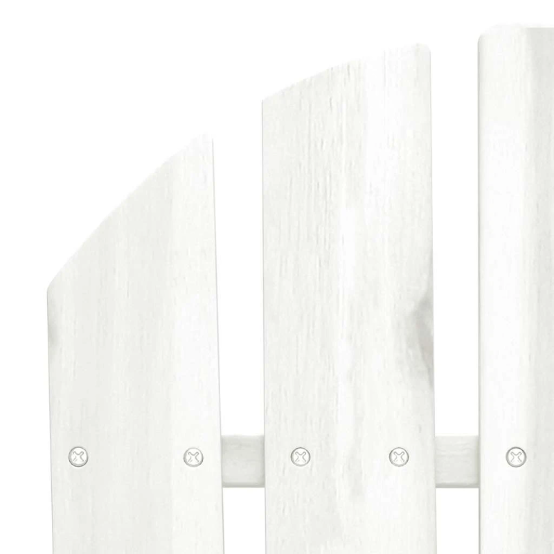 vidaXL divvietīgs dārza krēsls, balts, egles masīvkoks