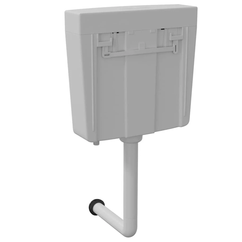 vidaXL tualetes poda tvertne ar apakšējo ūdens padevi, 3-6 l, pelēka