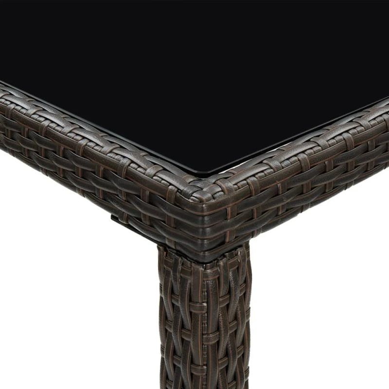 vidaXL 9-daļīgs dārza mēbeļu komplekts ar matračiem, PE rotangpalma