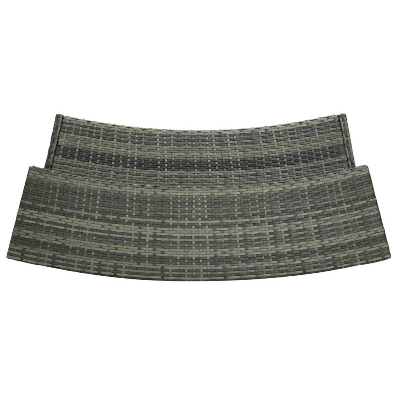 vidaXL 4-daļīgs dārza bāra mēbeļu komplekts ar matračiem, pelēks