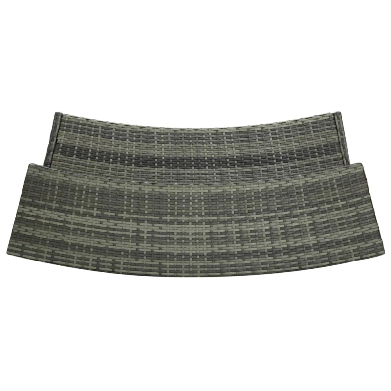 vidaXL 5-daļīgs dārza bāra mēbeļu komplekts ar matračiem, pelēks