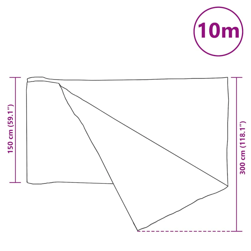 vidaXL norobežojošais tīkls, melns, 1,5x10 m, HDPE, 75 g-m²