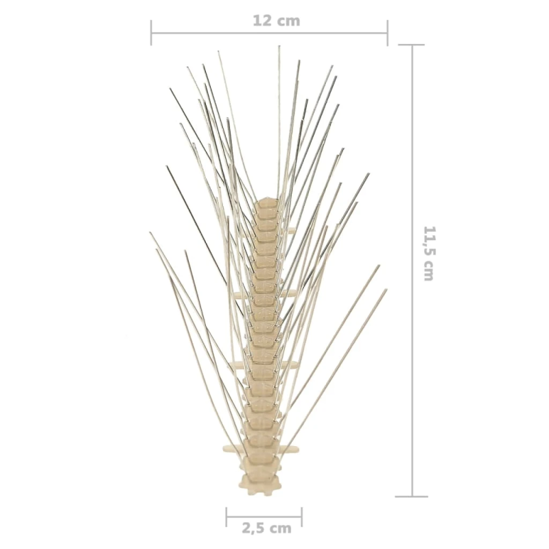 vidaXL putnu atbaidīšanas radzes, 4 rindas, 20 gab., 10 m, plastmasa