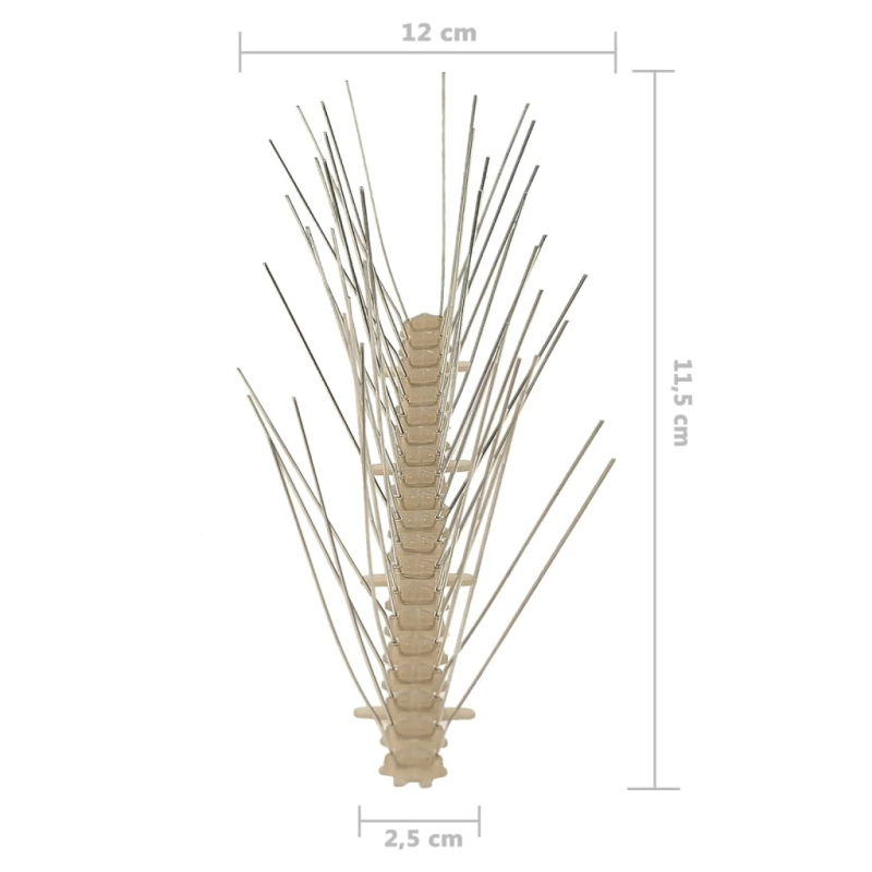 vidaXL putnu atbaidīšanas radzes, 5 rindas, 6 gab., 3 m, plastmasa
