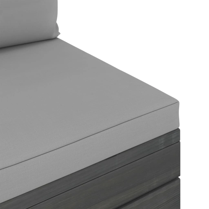 vidaXL 2-daļīgs dārza palešu mēbeļu komplekts ar matračiem, priede