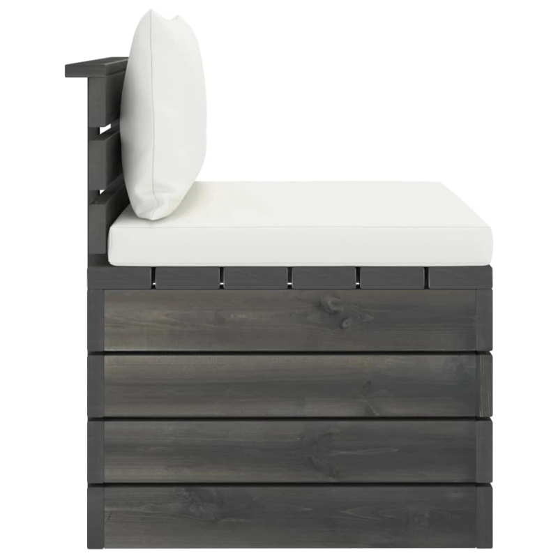 vidaXL 2-daļīgs dārza palešu mēbeļu komplekts ar matračiem, priede