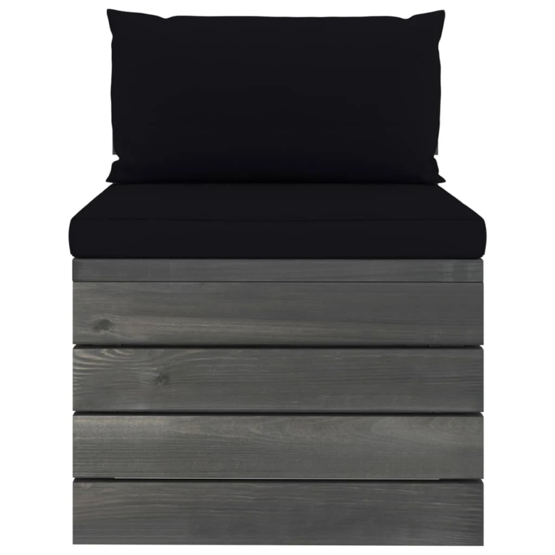 vidaXL 2-daļīgs dārza palešu mēbeļu komplekts ar matračiem, priede