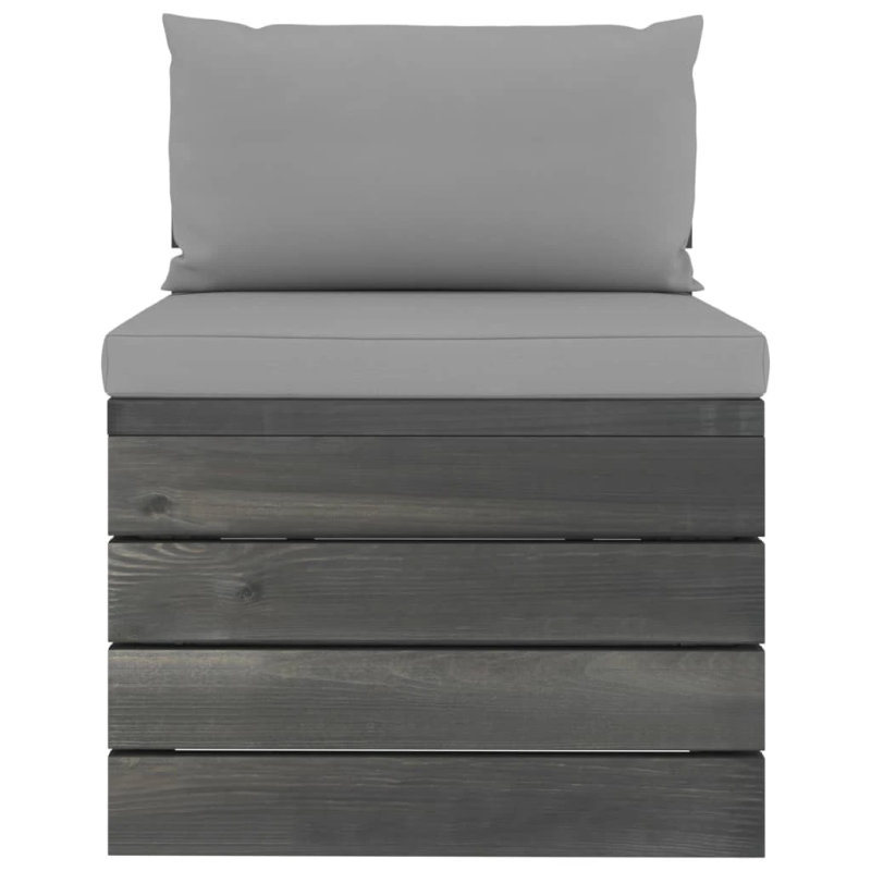 vidaXL 2-daļīgs dārza palešu mēbeļu komplekts ar matračiem, priede