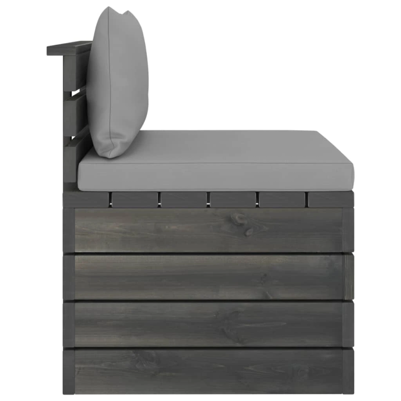 vidaXL 2-daļīgs dārza palešu mēbeļu komplekts ar matračiem, priede