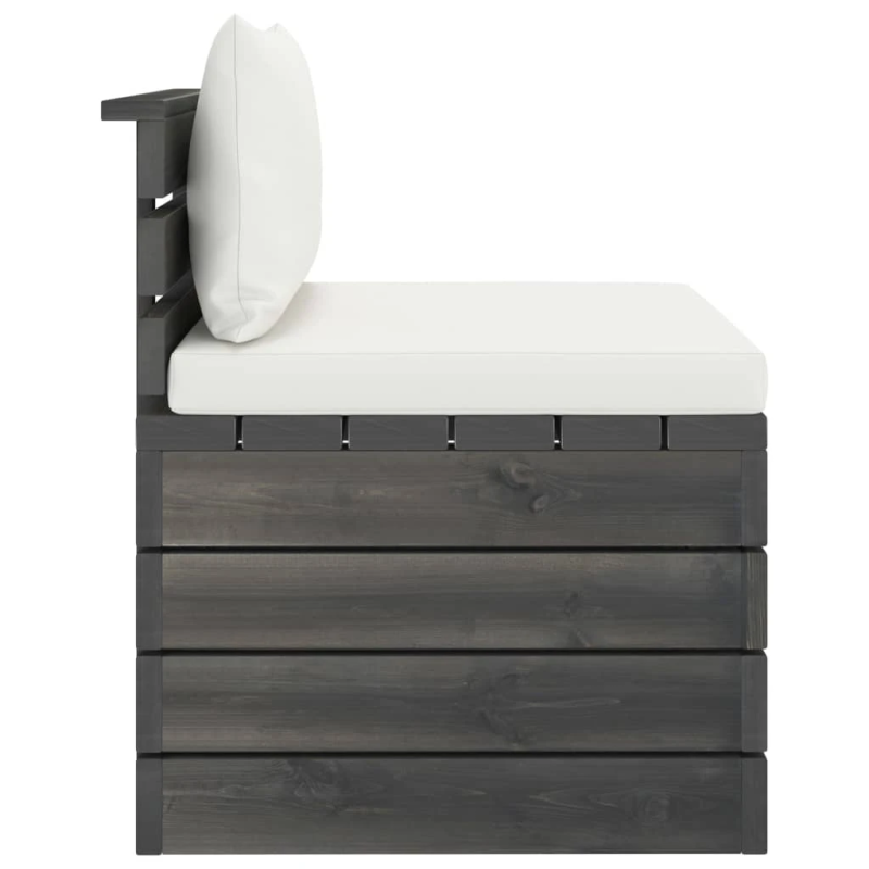 vidaXL 2-daļīgs dārza palešu mēbeļu komplekts ar matračiem, priede