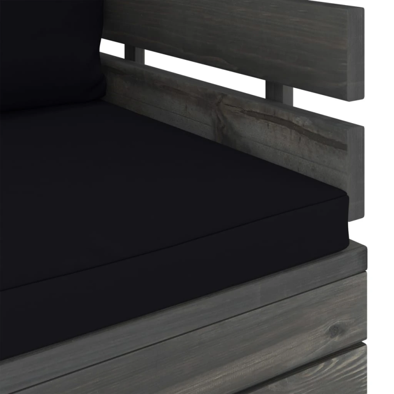 vidaXL dārza atpūtas krēsls ar matračiem, priedes koks