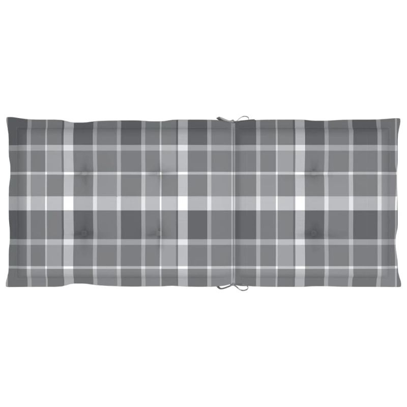 vidaXL dārza krēsli, 2 gab., matrači ar četrstūriem, masīvs tīkkoks