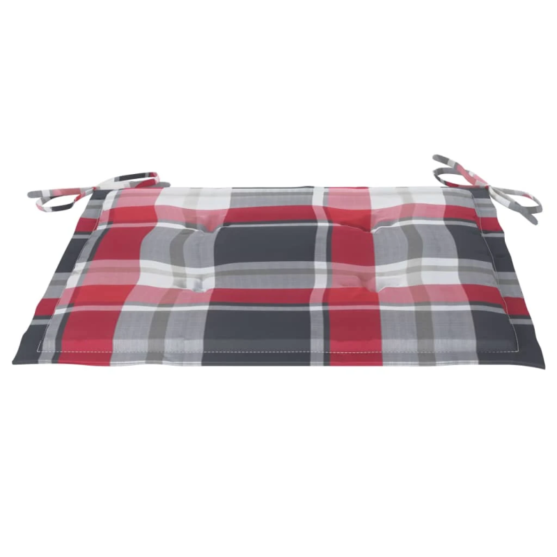 vidaXL dārza krēsli, 2 gab., matrači ar četrstūriem, masīvs tīkkoks